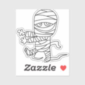 Spooky Halloween mummie Sticker (Vel)