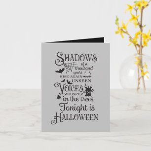 Spooky Halloween nacht toevoegen sentiment Kaart