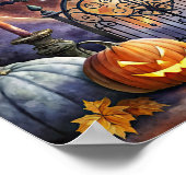 Spooky Halloween Night Bat Poster (Hoek)