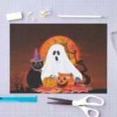 Spooky Halloween Night Ghost en Black Cat Craft Tissuepapier (Craft)