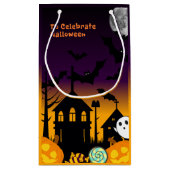 Spooky Halloween Night Gift Bag Klein Cadeauzakje (Achterkant)
