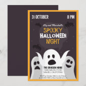Spooky Halloween Night Halloween Party Uitnodiging (Voorkant / Achterkant)