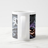 Spooky Halloween Night: Haunted Pumpkins en Ghost Grote Koffiekop (Achterkant)