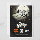 Spooky Halloween Night Party Flyer Kaart (Voorkant)