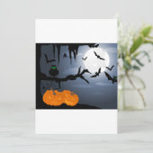 Spooky Halloween Night Scene Kaart (Staand voorkant)