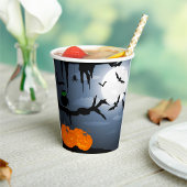 Spooky Halloween Night Scene Papieren Bekers