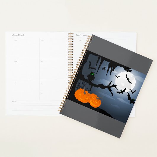 Spooky Halloween Night Scene Planner
