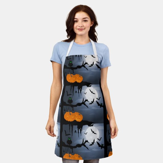 Spooky Halloween Night Scene Schort (Gedragen)