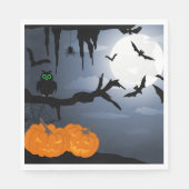 Spooky Halloween Night Scene Servet (Voorkant)