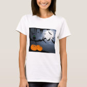 Spooky Halloween Night Scene T-shirt (Voorkant)