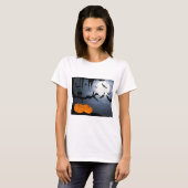Spooky Halloween Night Scene T-shirt (Voorkant volledig)
