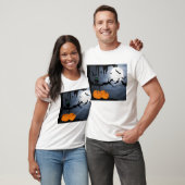 Spooky Halloween Night Scene T-shirt (Unisex)