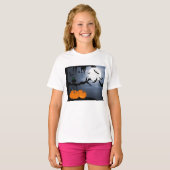 Spooky Halloween Night Scene T-shirt (Voorkant volledig)