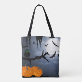 Spooky Halloween Night Scene Tote Bag (Achterkant)