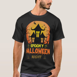 Spooky Halloween Night . Trendy Halloween t-shirt 