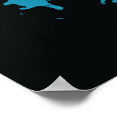 Spooky Halloween Night Volle Maan en Vliegende Vle Poster (Hoek)