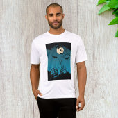 Spooky Halloween Night Volle Maan en Vliegende Vle T-shirt