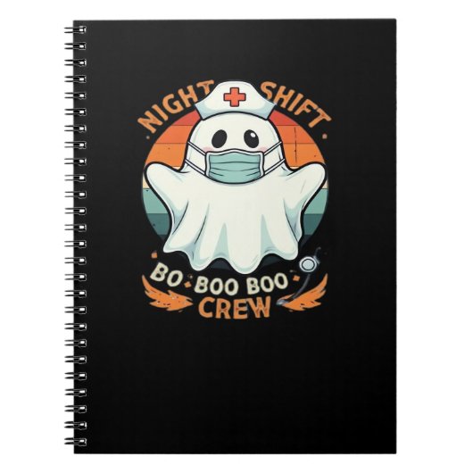 Spooky Halloween Nurse Funny Ghost Costume Boo Boo Notitieboek (Voorkant)