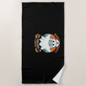 Spooky Halloween Nurse Funny Ghost Kostuum Boo Boo Strandlaken (Voorkant)