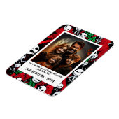 Spooky Halloween ontmoet Christmas Photo Briefkaar Magneet (Linkerzijde)