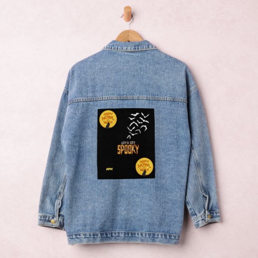 Spooky Halloween-ontwerp Denim Jacket (Hangar)