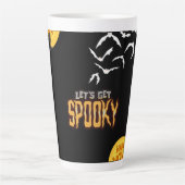 Spooky Halloween-ontwerp Latte Mok (Voorkant)
