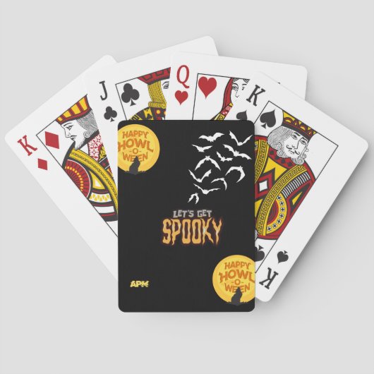 Spooky Halloween-ontwerp Pokerkaarten (Achterkant)