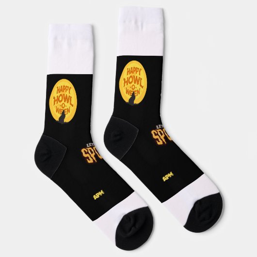 Spooky Halloween-ontwerp Sokken (Rechts)