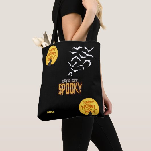 Spooky Halloween-ontwerp Tote Bag (Dichtbij)