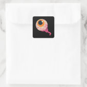 Spooky Halloween oog Vierkante Sticker (Tas)