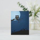 Spooky halloween owl briefkaart (Staand voorkant)