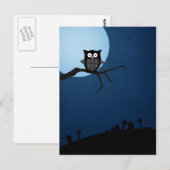 Spooky halloween owl briefkaart (Voorkant / Achterkant)