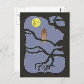 Spooky Halloween Owl Briefkaart (Voorkant / Achterkant)