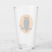 Spooky Halloween Owl Glas (Achterkant)