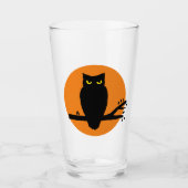 Spooky Halloween Owl Glas (Voorkant)