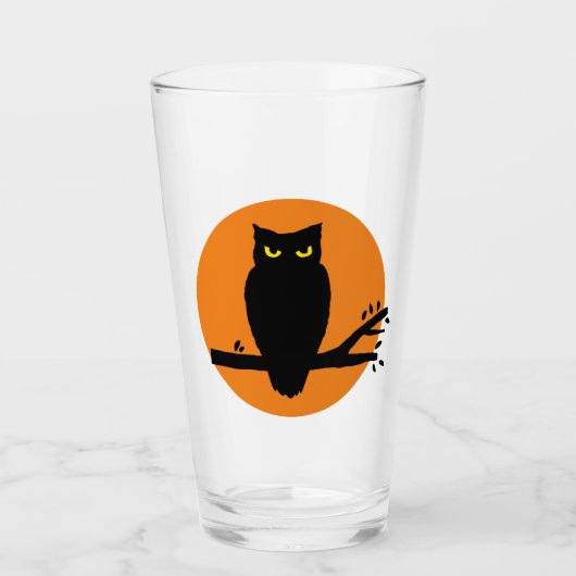 Spooky Halloween Owl Glas (Voorkant)