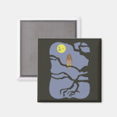 Spooky Halloween Owl Magneet (Voorkant / Achterkant)