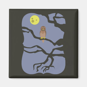 Spooky Halloween Owl Magneet