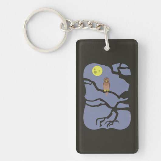 Spooky Halloween Owl Sleutelhanger (Voorkant)