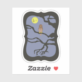 Spooky Halloween Owl Sticker