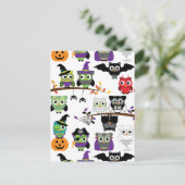 Spooky Halloween Owls Briefkaart (Staand voorkant)