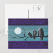 Spooky Halloween Owls Briefkaart (Voorkant / Achterkant)