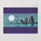 Spooky Halloween Owls Briefkaart (Voorkant)