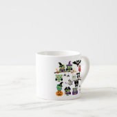 Spooky Halloween Owls Espresso Kop (Voorkant rechts)