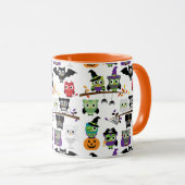 Spooky Halloween Owls Mok (Voorkant rechts)