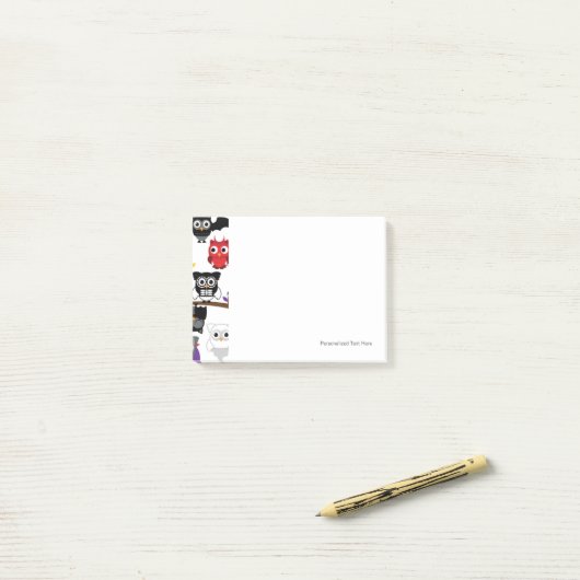 Spooky Halloween Owls Post-it® Notes (Op bureau)