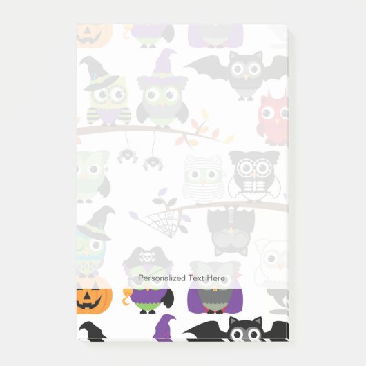 Spooky Halloween Owls Post-it® Notes (Voorkant)