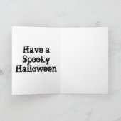 Spooky Halloween paar gekleurde potlood tekening Kaart (Binnen)