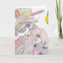 Spooky Halloween paar gekleurde potlood tekening