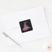 Spooky Halloween paarse pet Vierkante Sticker (Envelop)